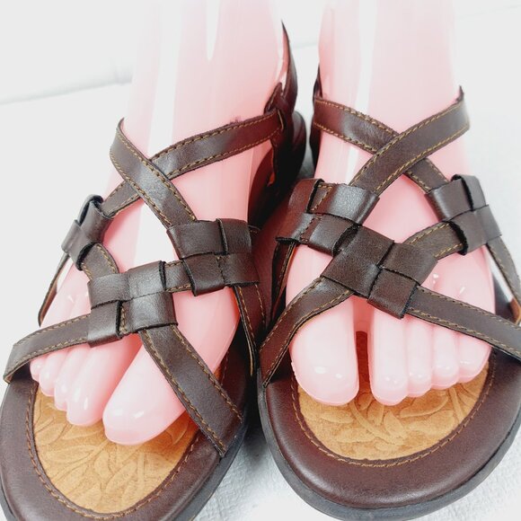 BOC Women's Brown Concept Kesia Leather Classic Gladiator Sandal Size 7M - Picture 6 of 15